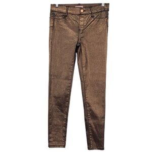 Juicy Couture Metallic Rose Gold Pull On Jeggings